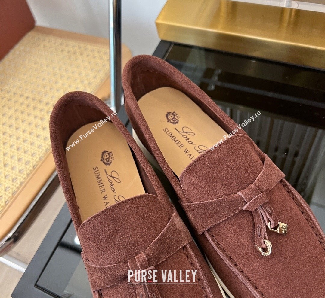 LP Summer Charms Walk Suede Loafers Dark Brown 2023 LP1016 (KL-231016052)