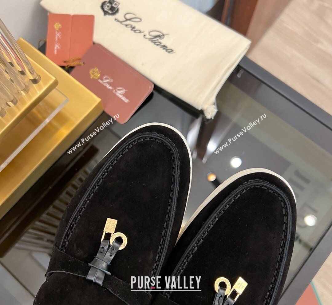 LP Summer Charms Walk Suede Loafers Black 2023 LP1016 (KL-231016058)