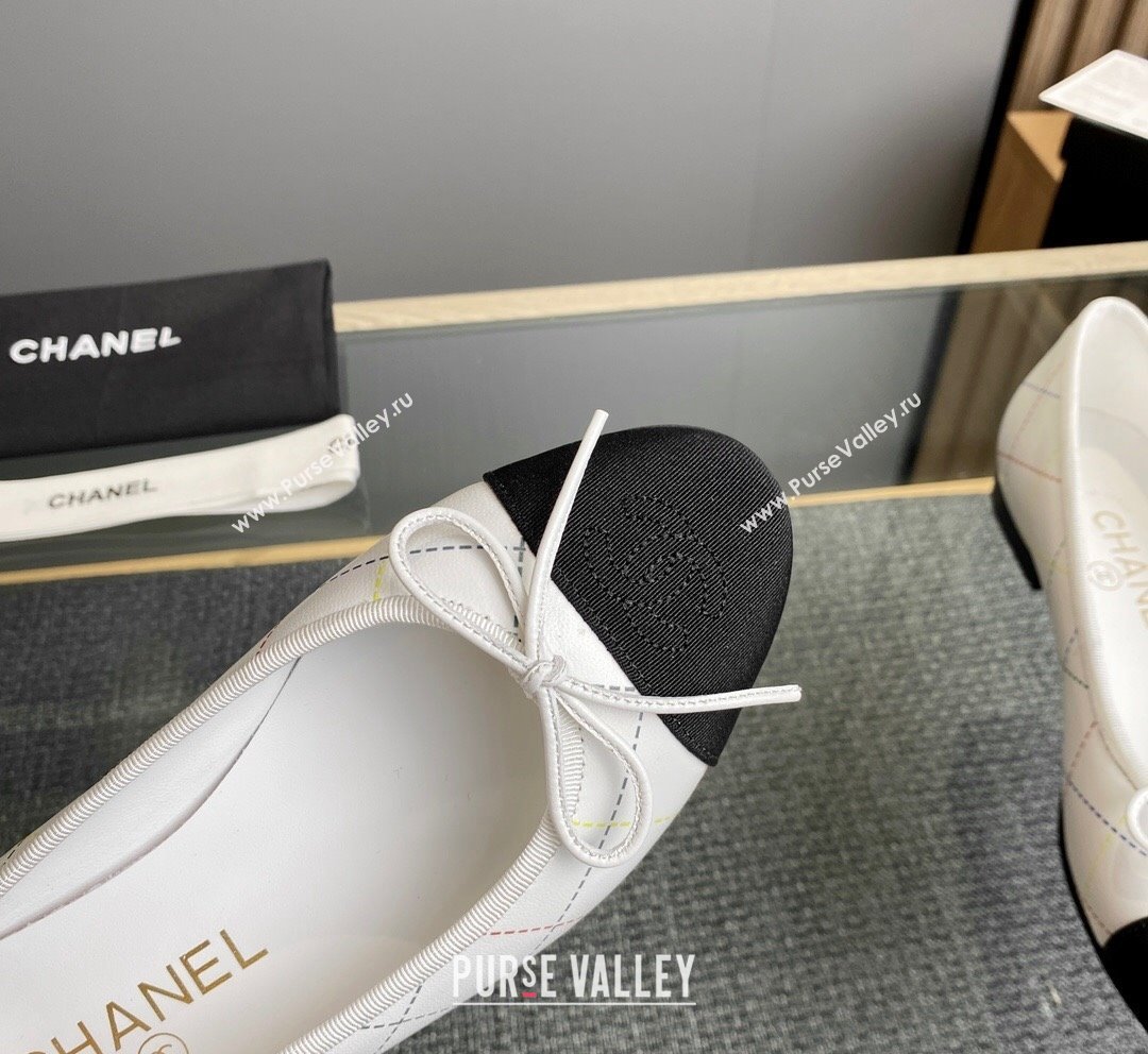 Chanel Quilted Leather Classic Ballet Flat White 2023 CH101412 (MD-231014071)