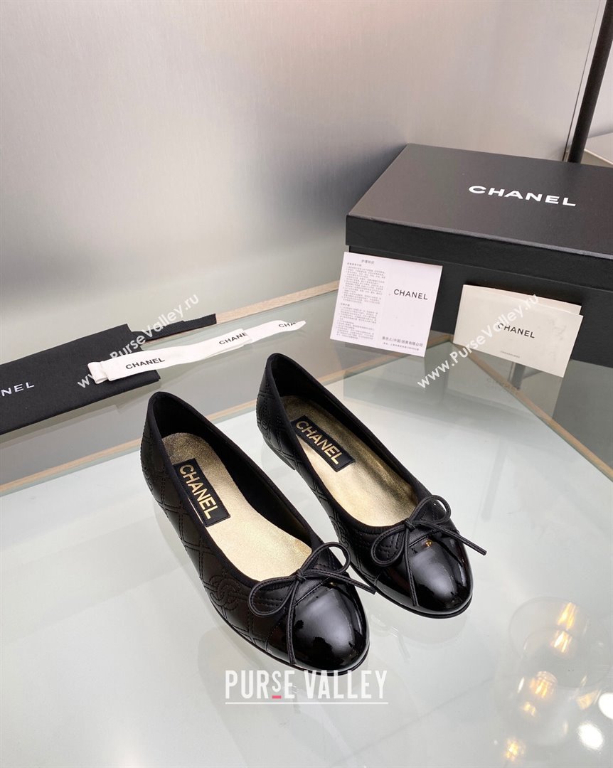 Chanel CC Quilted Calfskin Classic Ballet Flat Black 2023 CH10141 (MD-231014074)