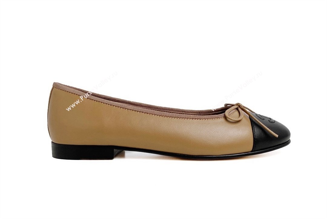 Chanel Leather Classic Ballet Flat Light Brown 2023 2 CH10141 (MD-231016009)