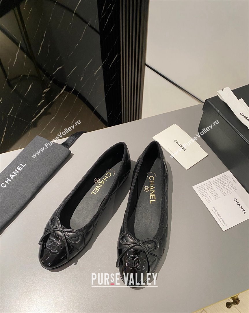 Chanel Quilted Leather Classic Ballet Flat All Black 2023 2 CH10141 (MD-231016011)