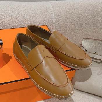 Hermes Trip Espadrilles Flat in Calfskin Brown 2023 (MD-231014029)