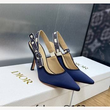 Dior JAdior Slingback Pumps 9.5cm in Purple Embroidered Satin and Cotton 2023 (JC-231026090)