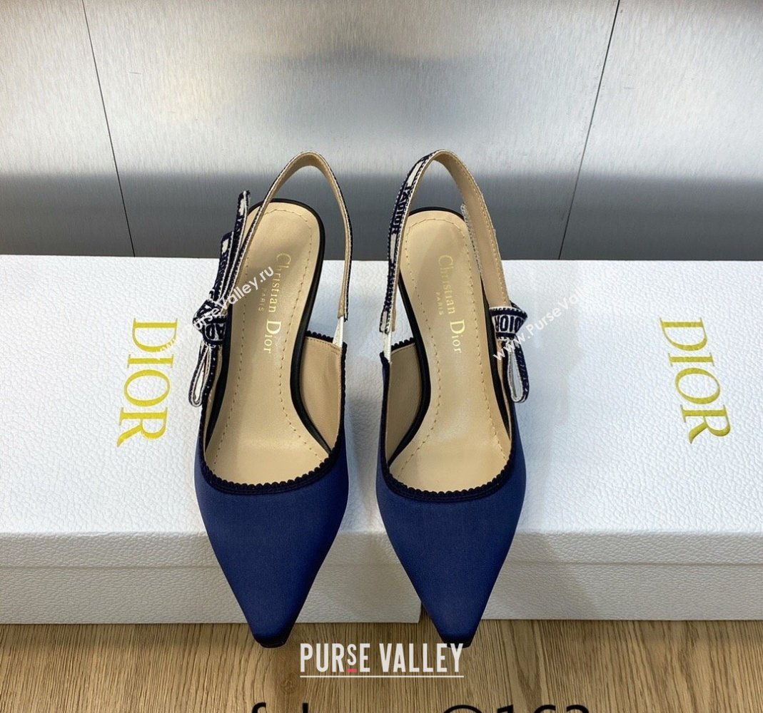 Dior JAdior Slingback Pumps 6.5cm in Purple Embroidered Satin and Cotton 2023 (JC-231026091)