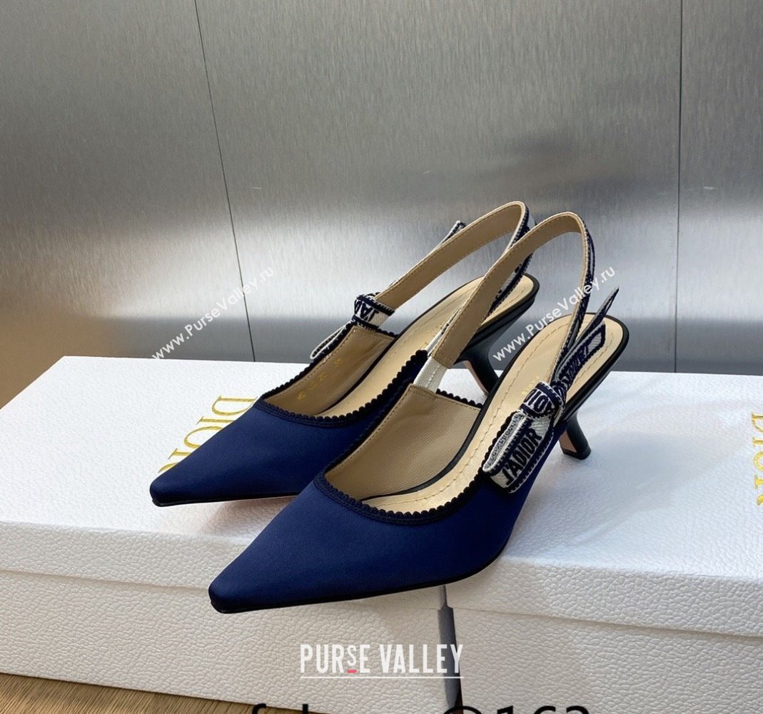 Dior JAdior Slingback Pumps 6.5cm in Purple Embroidered Satin and Cotton 2023 (JC-231026091)