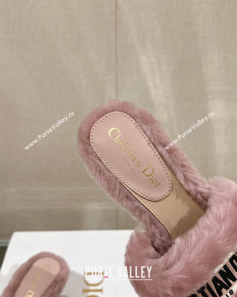 Dior Wool Heel Slide Sandals 6.5cm Pink 2023 DR10261 (MD-231026105)