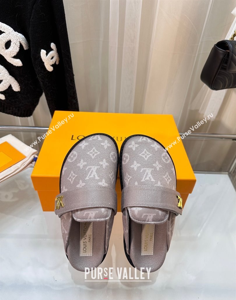 Louis Vuitton LV Cosy Flat Comfort Clog Mules in Monogram Wool Grey 2023 LV11061 (MD-231106067)