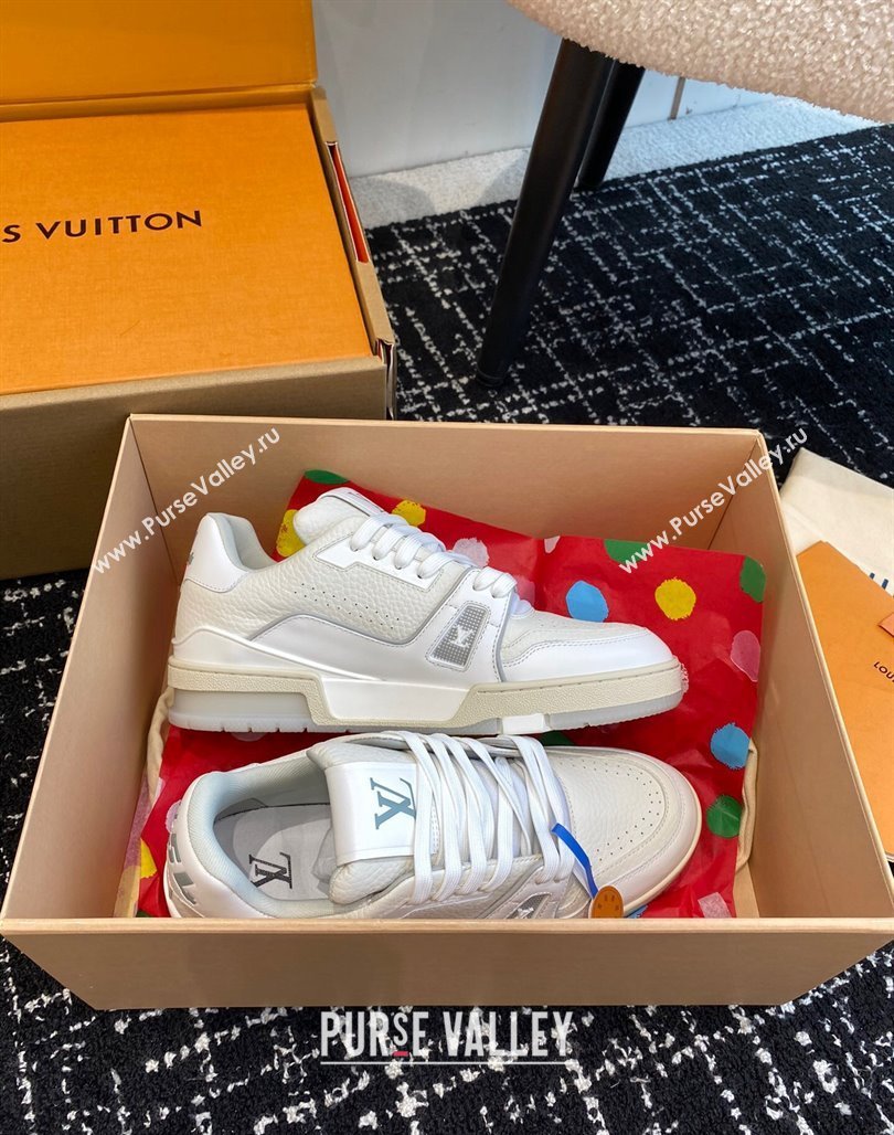 Louis Vuitton LV Trainer Sneakers in Calf Leather White 2 2023 LV11063 (SS-231106076)