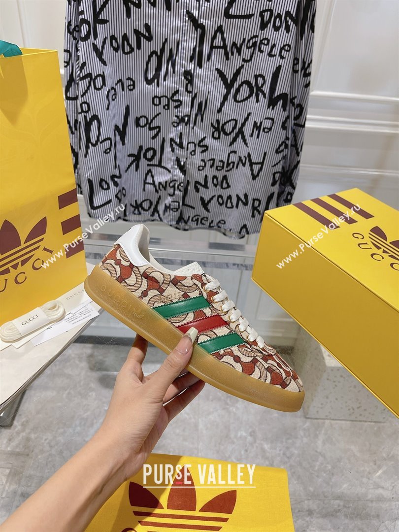 adidas x Gucci Gazelle GG Canvas Low-top Sneakers in Printed Canvas Multicolor 2023 1106 (MD-231106118)