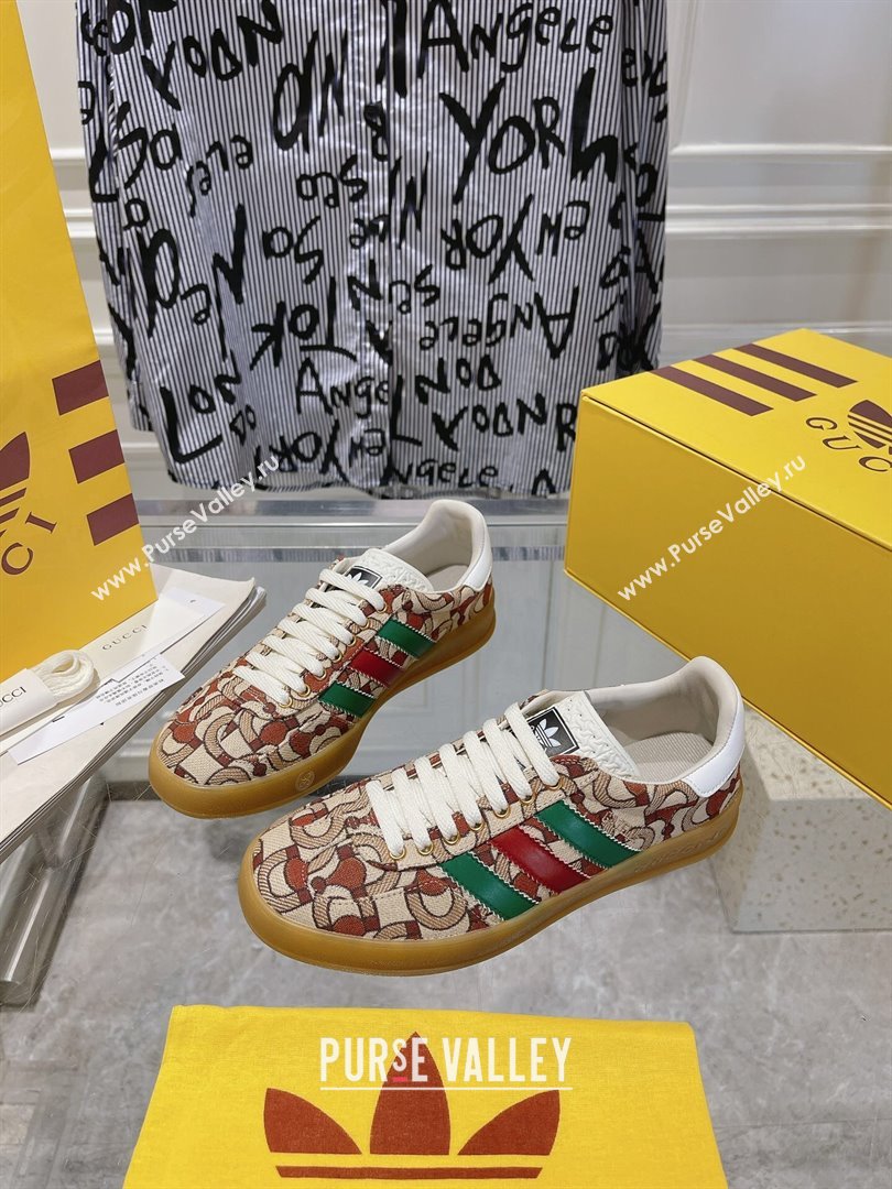 adidas x Gucci Gazelle GG Canvas Low-top Sneakers in Printed Canvas Multicolor 2023 1106 (MD-231106118)