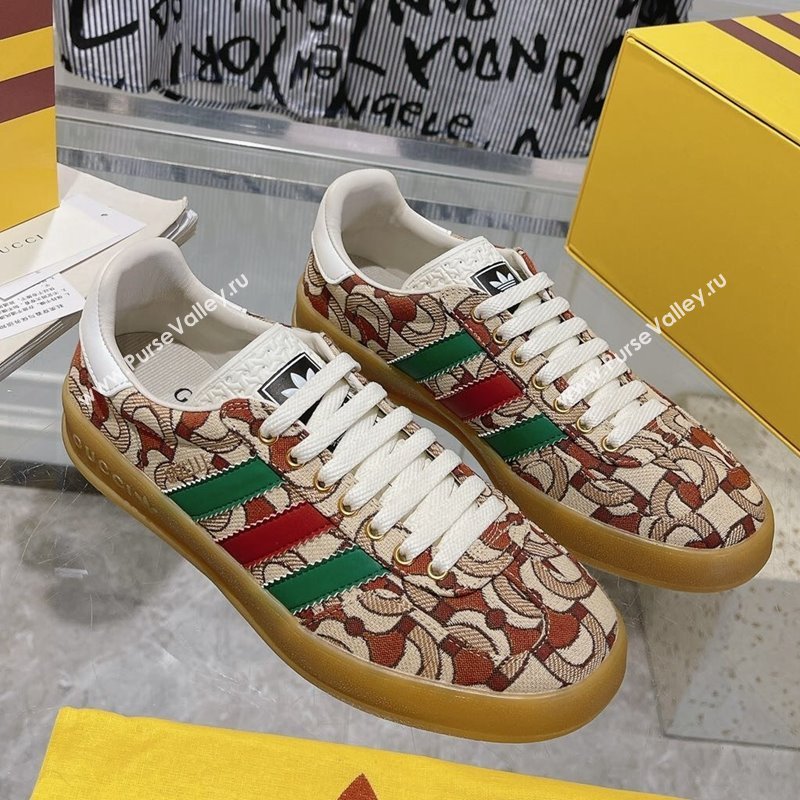 adidas x Gucci Gazelle GG Canvas Low-top Sneakers in Printed Canvas Multicolor 2023 1106 (MD-231106118)