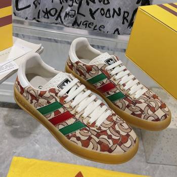 adidas x Gucci Gazelle GG Canvas Low-top Sneakers in Printed Canvas Multicolor 2023 1106 (MD-231106118)