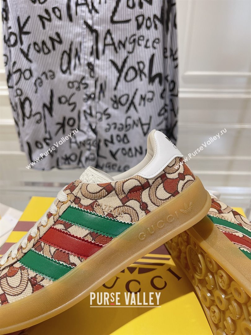 adidas x Gucci Gazelle GG Canvas Low-top Sneakers in Printed Canvas Multicolor 2023 1106 (MD-231106118)