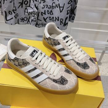 adidas x Gucci Gazelle GG Canvas Low-top Sneakers in GG Canvas Grey 2023 1106 (MD-231106119)