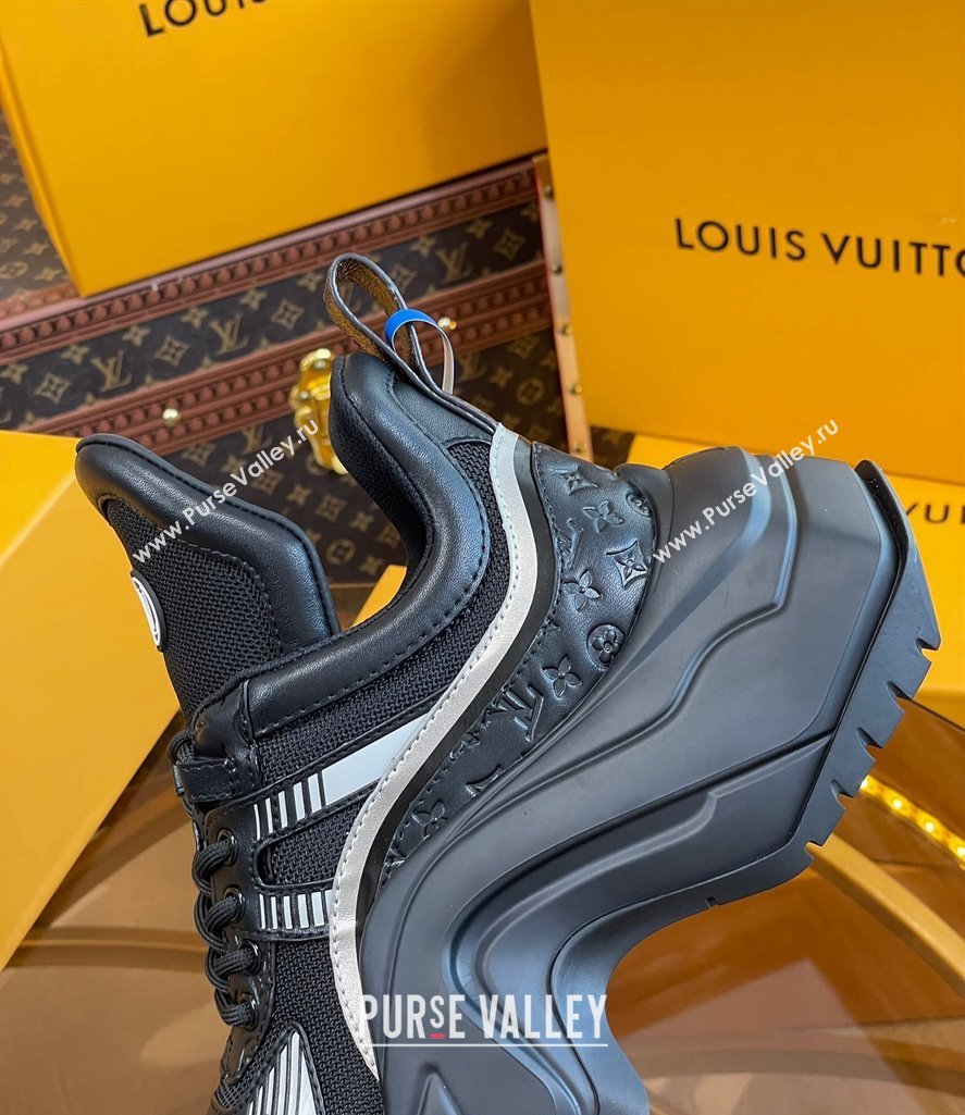 Louis Vuitton LV Archlight 2.0 Platform Sneakers in Calf Leather and Mesh Black 2 2023 1121 (MD-231121002)