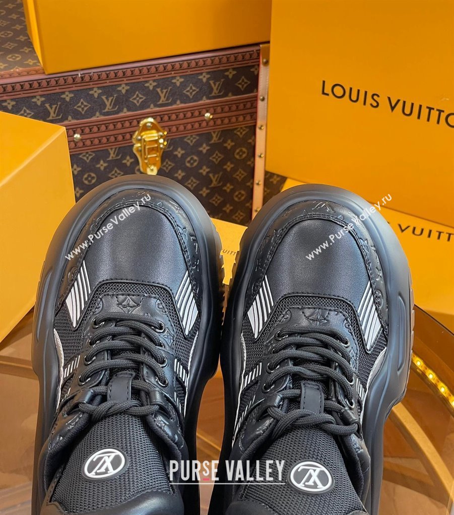 Louis Vuitton LV Archlight 2.0 Platform Sneakers in Calf Leather and Mesh Black 2 2023 1121 (MD-231121002)