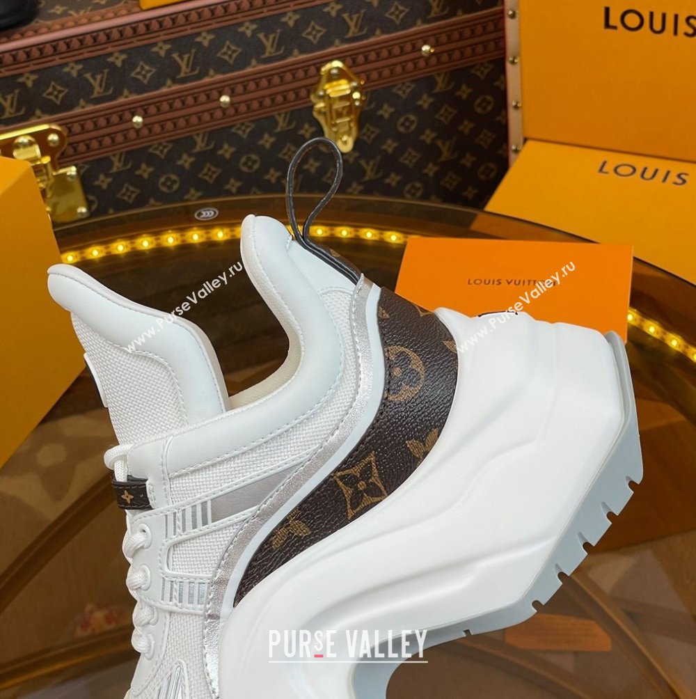 Louis Vuitton LV Archlight 2.0 Platform Sneakers in Calf Leather and Mesh White/Monogram 2023 1121 (MD-231121006)