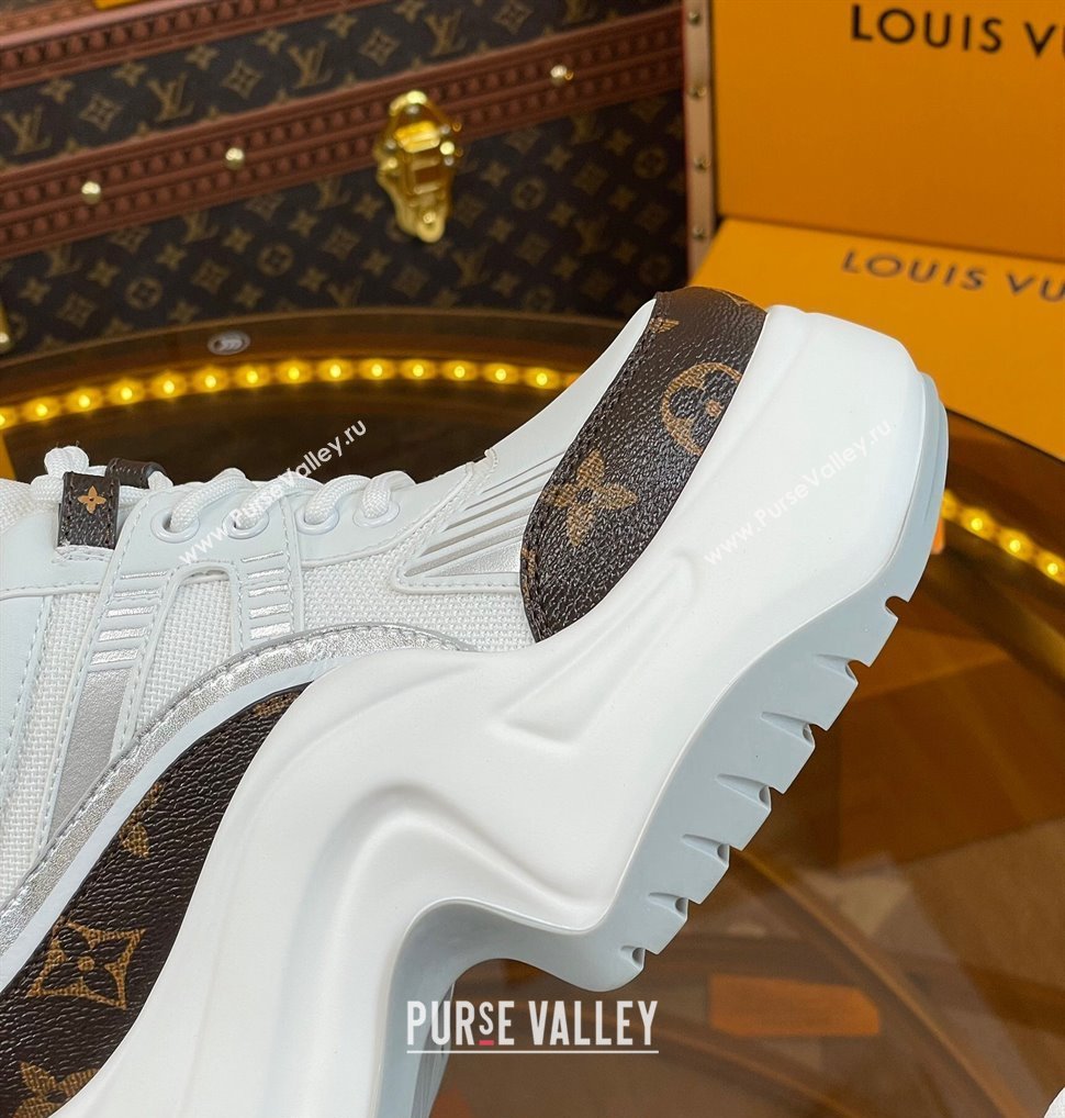 Louis Vuitton LV Archlight 2.0 Platform Sneakers in Calf Leather and Mesh White/Monogram 2023 1121 (MD-231121006)