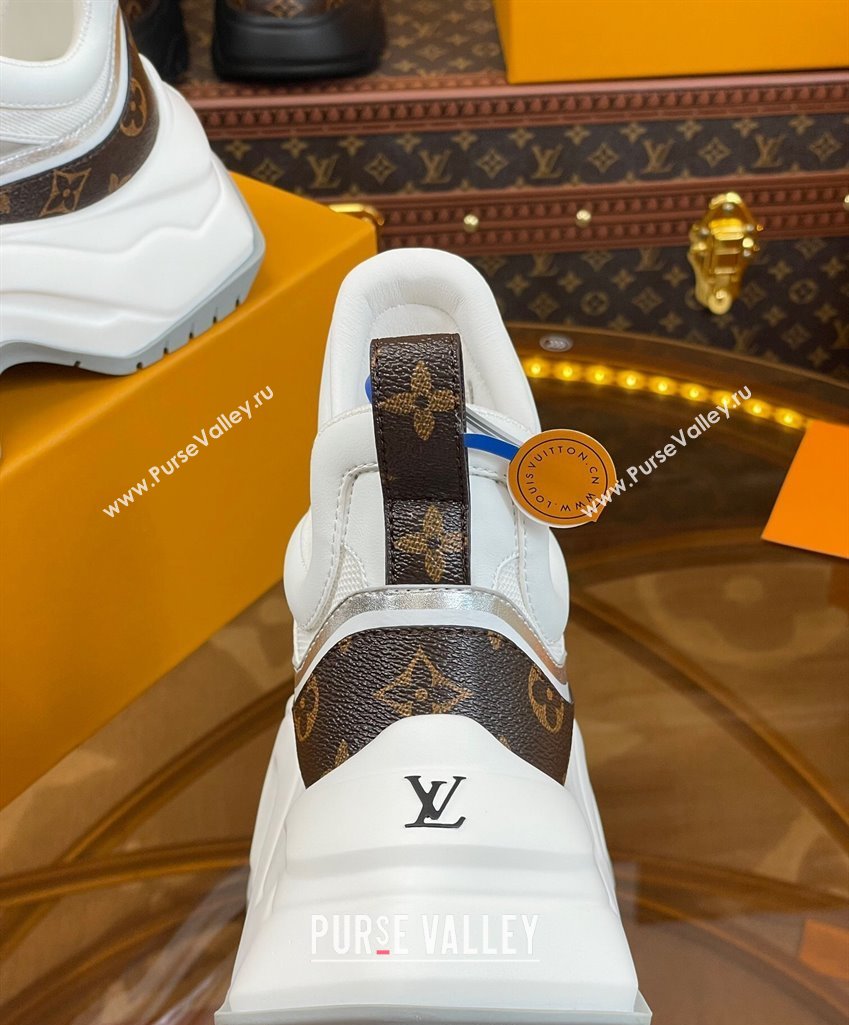 Louis Vuitton LV Archlight 2.0 Platform Sneakers in Calf Leather and Mesh White/Monogram 2023 1121 (MD-231121006)