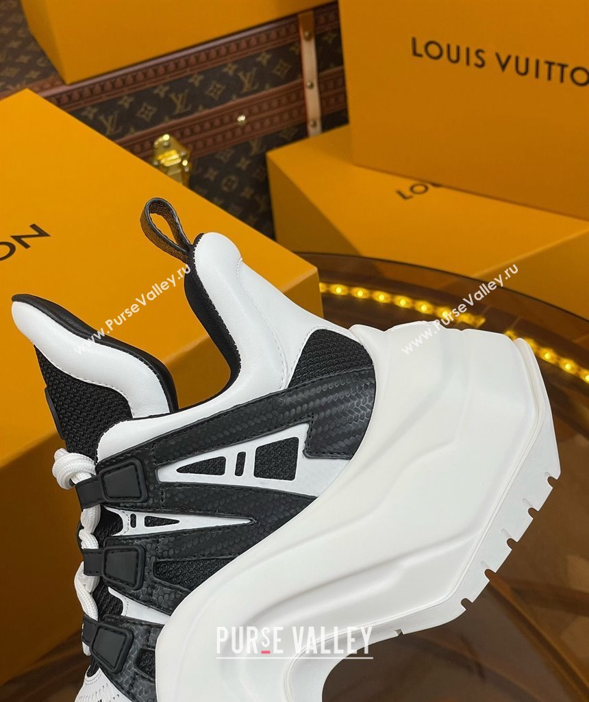 Louis Vuitton LV Archlight 2.0 Platform Sneakers in Calf Leather and Mesh White/Black 2023 1121 (MD-231121008)