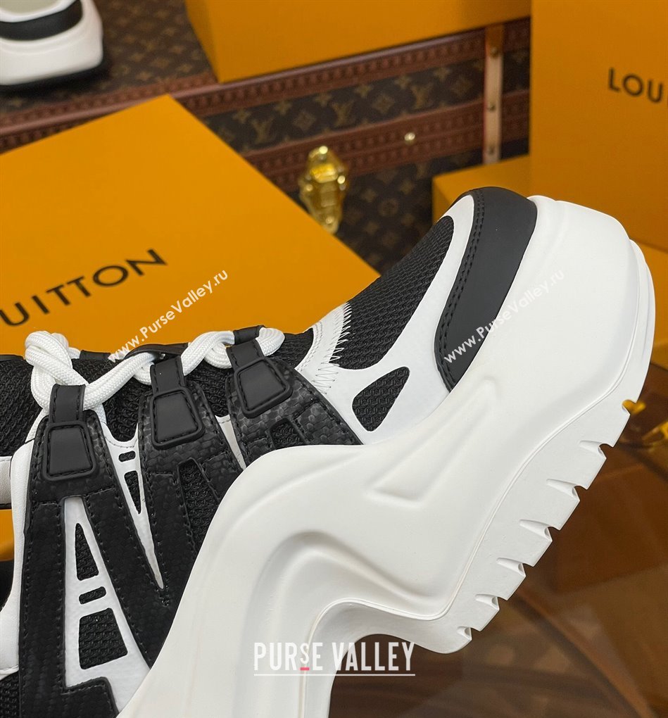 Louis Vuitton LV Archlight 2.0 Platform Sneakers in Calf Leather and Mesh White/Black 2023 1121 (MD-231121008)