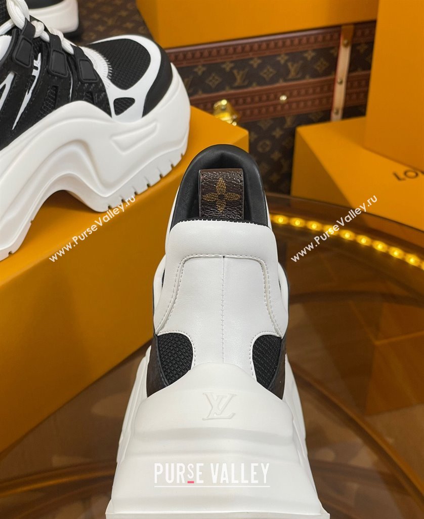 Louis Vuitton LV Archlight 2.0 Platform Sneakers in Calf Leather and Mesh White/Black 2023 1121 (MD-231121008)