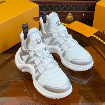 Louis Vuitton LV Archlight Sneakers in Monogram Calf Leather Silver 2023 1121 (MD-231121017)