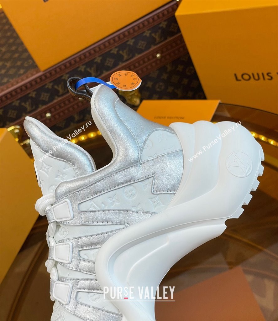 Louis Vuitton LV Archlight Sneakers in Monogram Calf Leather Silver 2023 1121 (MD-231121017)