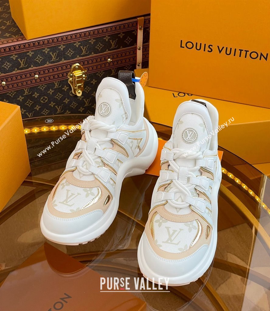 Louis Vuitton LV Archlight Sneakers in Mesh and Leather with Charm Nude 2023 1121 (MD-231121024)