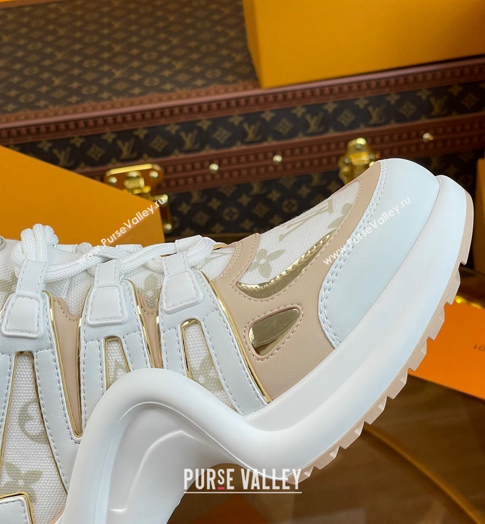 Louis Vuitton LV Archlight Sneakers in Mesh and Leather with Charm Nude 2023 1121 (MD-231121024)