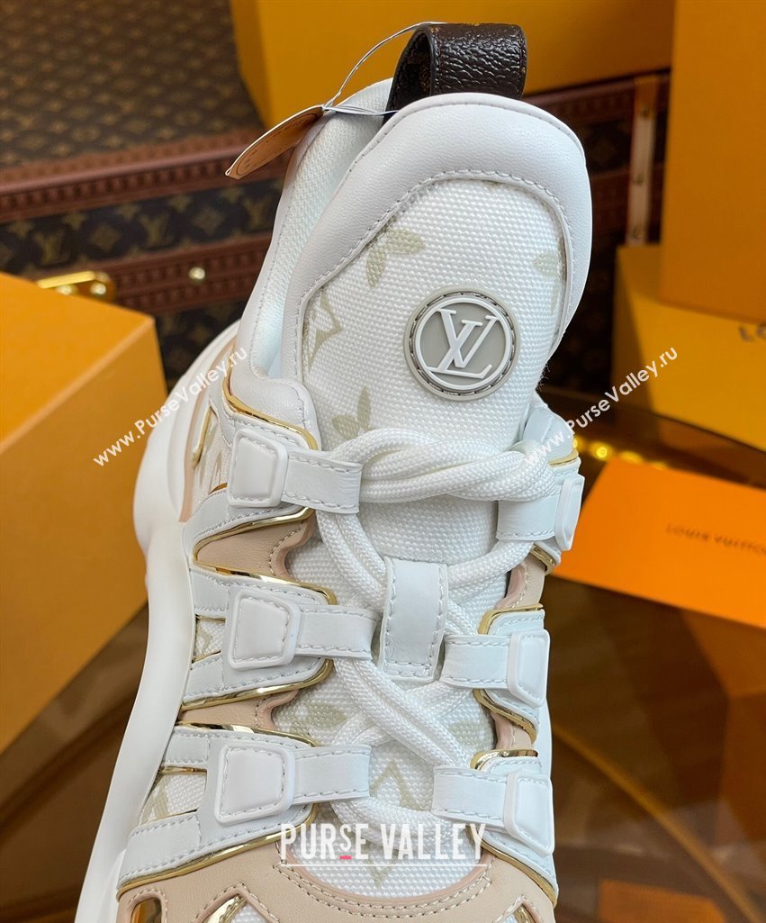 Louis Vuitton LV Archlight Sneakers in Mesh and Leather with Charm Nude 2023 1121 (MD-231121024)