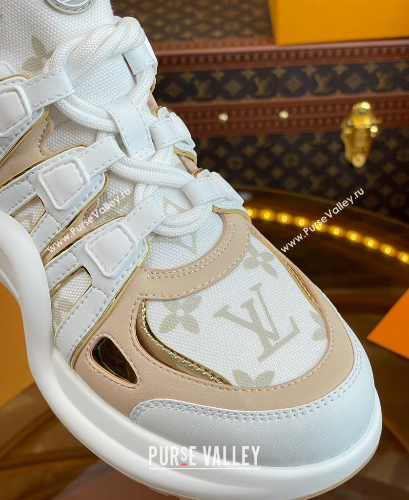 Louis Vuitton LV Archlight Sneakers in Mesh and Leather with Charm Nude 2023 1121 (MD-231121024)