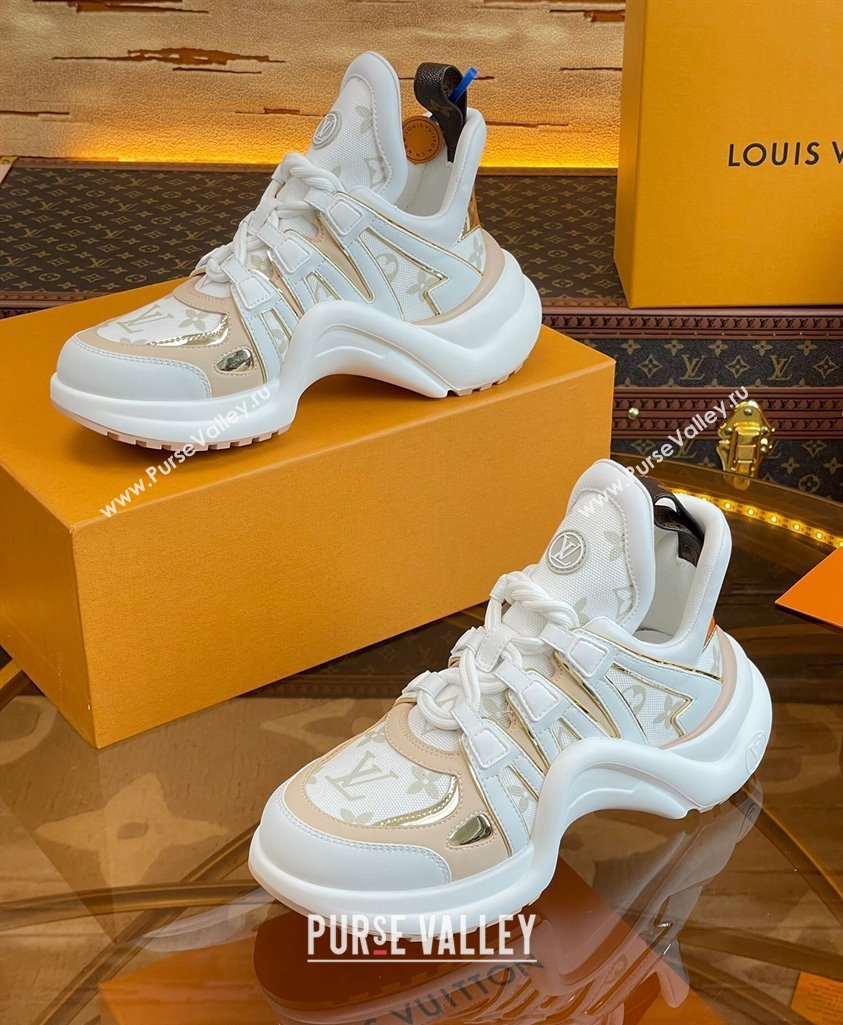 Louis Vuitton LV Archlight Sneakers in Mesh and Leather with Charm Nude 2023 1121 (MD-231121024)