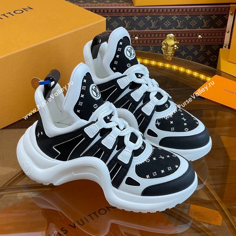 Louis Vuitton LV Archlight Sneakers in Suede and Leather Black/White 2023 1121 (MD-231121025)