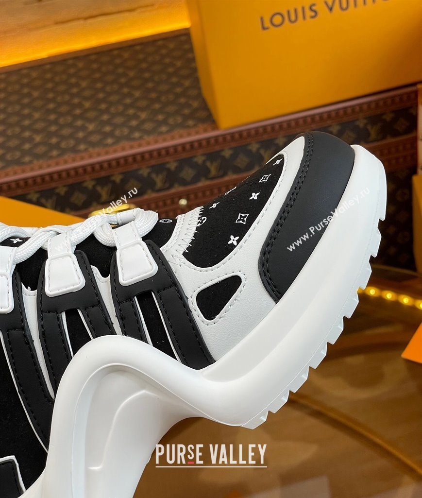 Louis Vuitton LV Archlight Sneakers in Suede and Leather Black/White 2023 1121 (MD-231121025)