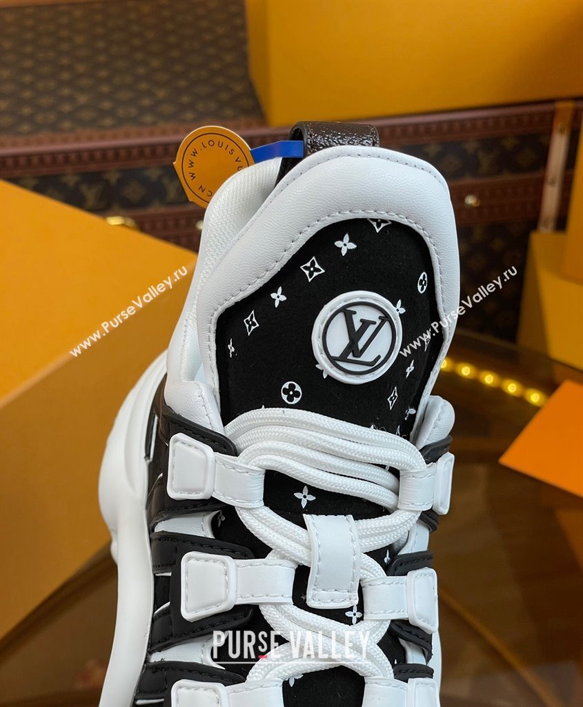 Louis Vuitton LV Archlight Sneakers in Suede and Leather Black/White 2023 1121 (MD-231121025)