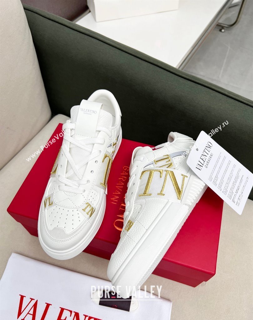 Valentino VL7N Low Banded Calfskin Sneakers White 2 2023 1121 (MD-231121119)