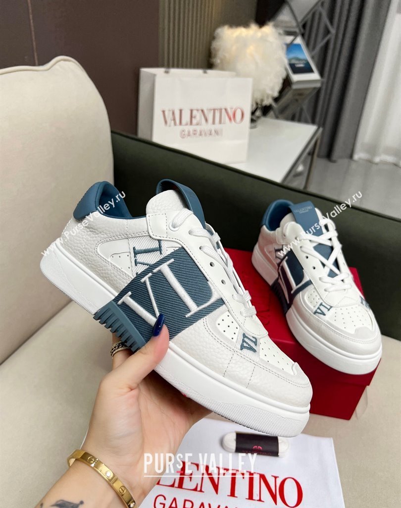 Valentino VL7N Low Banded Calfskin Sneakers Dark Blue 2023 1121 (MD-231121120)