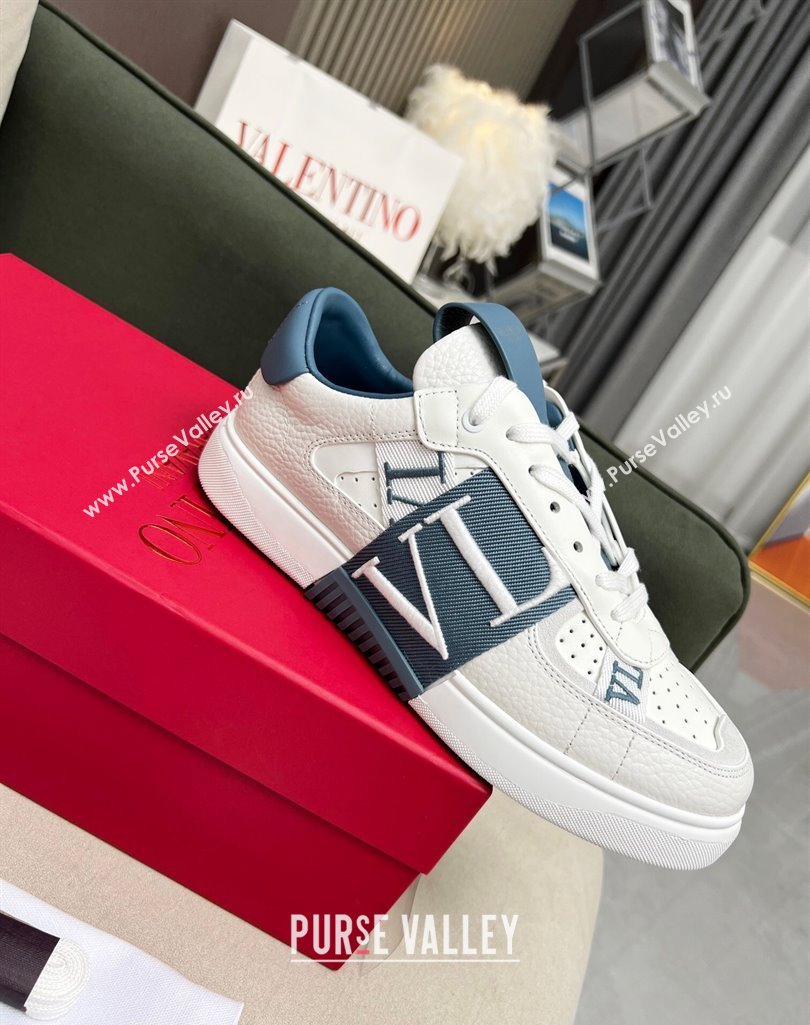 Valentino VL7N Low Banded Calfskin Sneakers Dark Blue 2023 1121 (MD-231121120)