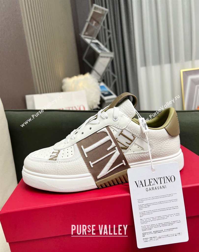 Valentino VL7N Low Banded Calfskin Sneakers Khaki 2023 1121 (MD-231121122)