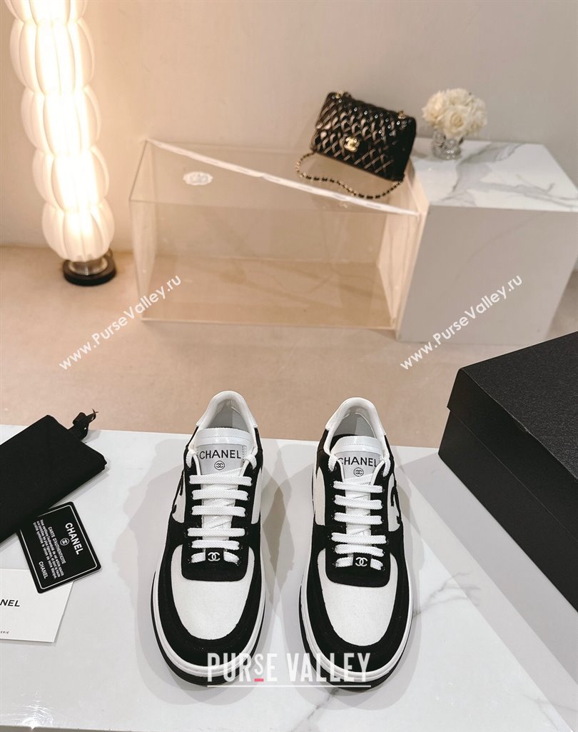 Chanel Cotton Sneakers G45352 Black 2023 (MD-231120053)