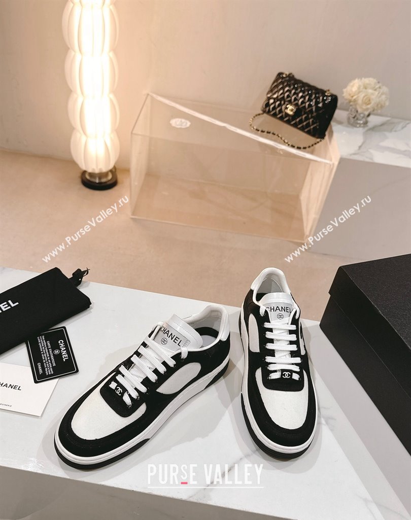 Chanel Cotton Sneakers G45352 Black 2023 (MD-231120053)