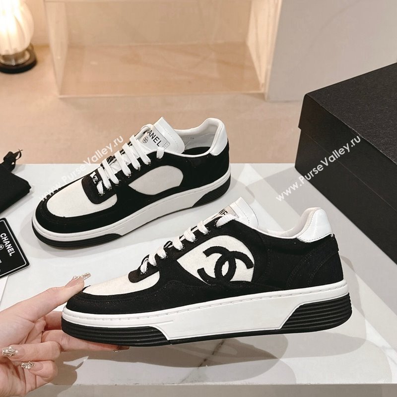 Chanel Cotton Sneakers G45352 Black 2023 (MD-231120053)