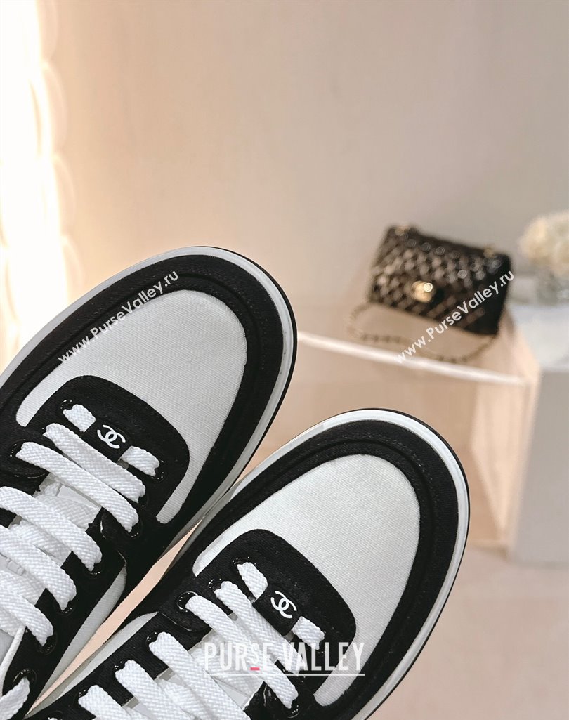 Chanel Cotton Sneakers G45352 Black 2023 (MD-231120053)