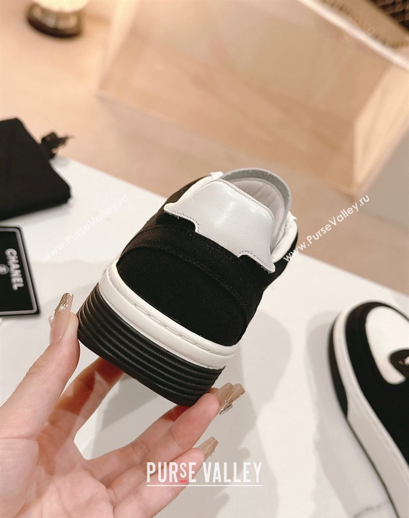 Chanel Cotton Sneakers G45352 Black 2023 (MD-231120053)