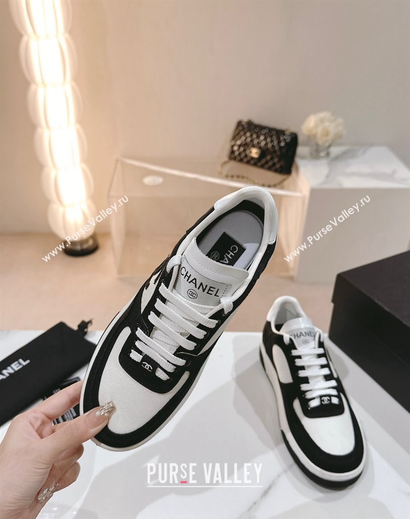 Chanel Cotton Sneakers G45352 Black 2023 (MD-231120053)