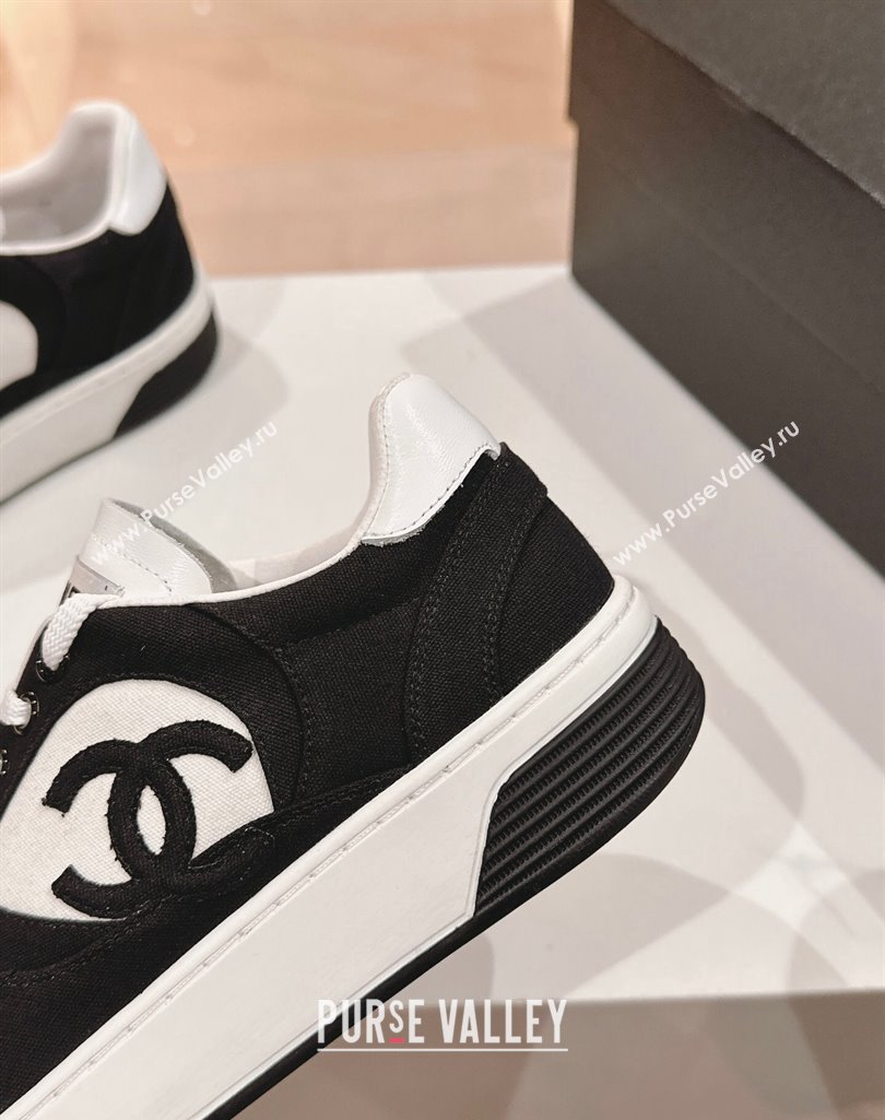 Chanel Cotton Sneakers G45352 Black 2023 (MD-231120053)