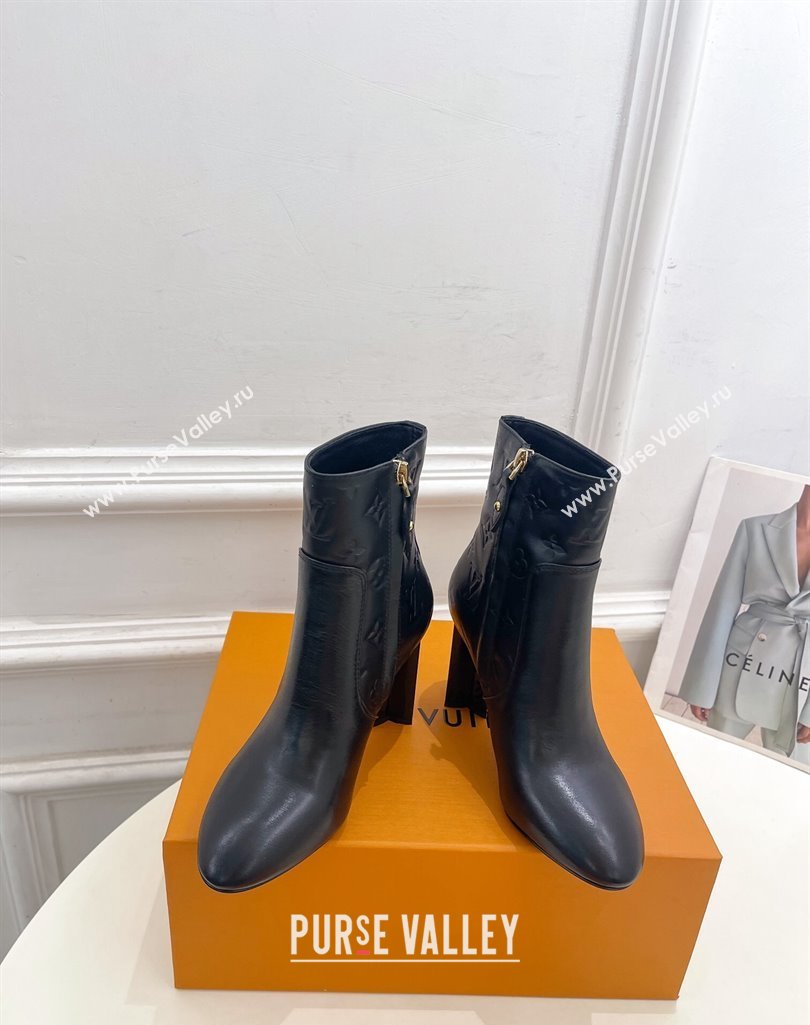 Louis Vuitton Silhouette Ankle Boots 8.5cm in Black Calf Leather 2023 1AC9HU (MD-231121029)