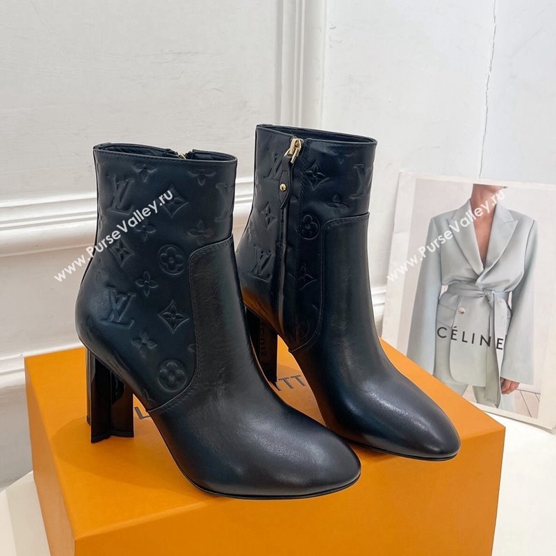 Louis Vuitton Silhouette Ankle Boots 8.5cm in Black Calf Leather 2023 1AC9HU (MD-231121029)